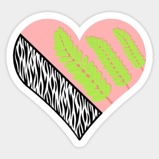 Heart-shaped leaf design Sticker